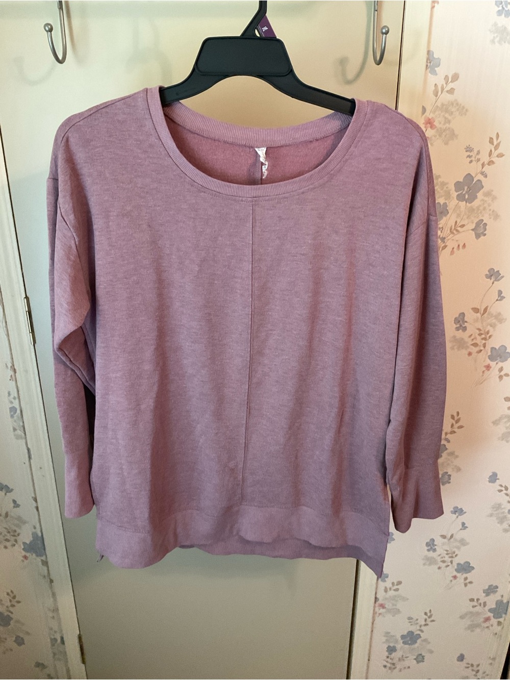 RBX Women's Live Life Active Purple Crewneck Long Sleeve Sweatshirt